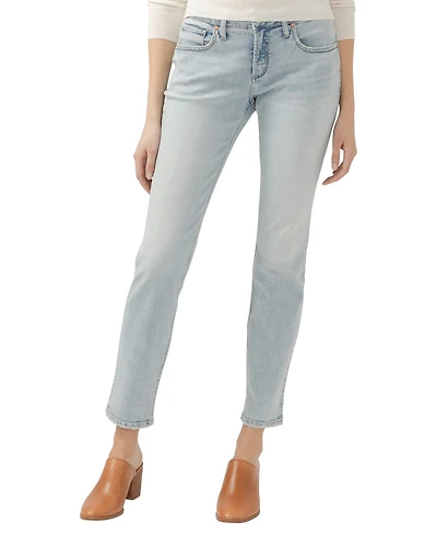 Silver Jeans Co. Women's Boyfriend Mid Rise Slim Leg