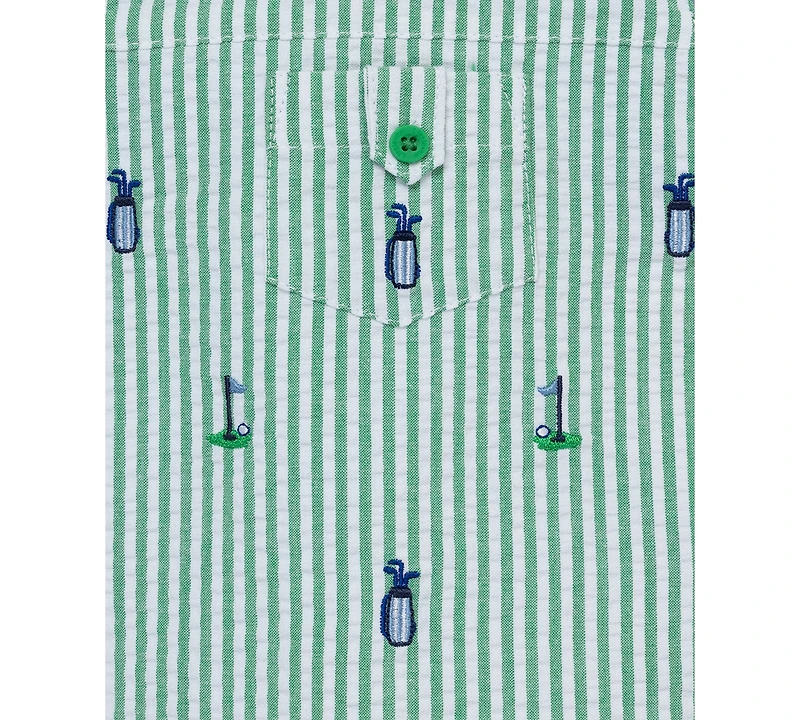 Little Me Baby Boys 2-Pc. Cotton Sunsuit & Bucket Hat Set