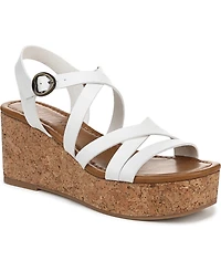 Blowfish Malibu Women's Aurora Open Square Toe Strappy Wedge Sandals