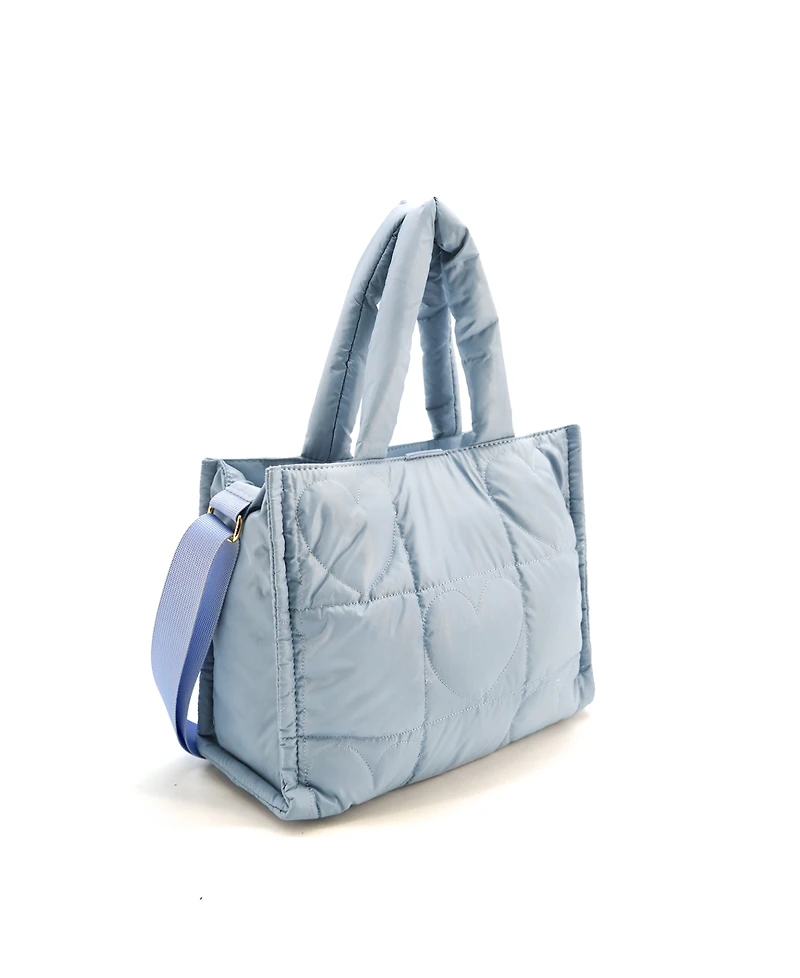 Like Dreams Kiara Quilted Heart Small Tote Bag