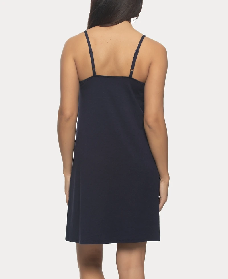 Felina Women's Desiree Short sleeves with Lace Trim Chemise Sleepwear