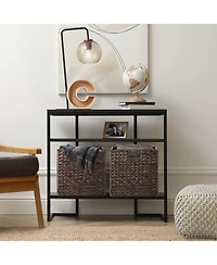 Casafield 13" x Water Hyacinth Storage Baskets, Espresso