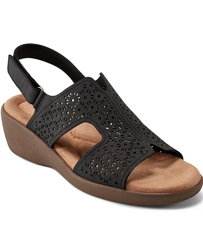 Easy Spirit Women's Kali Low Wedge Slingback Sandals