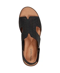 Easy Spirit Women's Kali Low Wedge Slingback Sandals