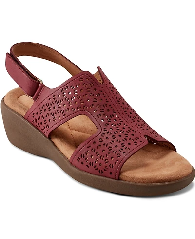 Easy Spirit Women's Kali Low Wedge Slingback Sandals