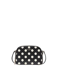 kate spade new york Devin Saffiano Leather Double Zip Dome Crossbody Bag