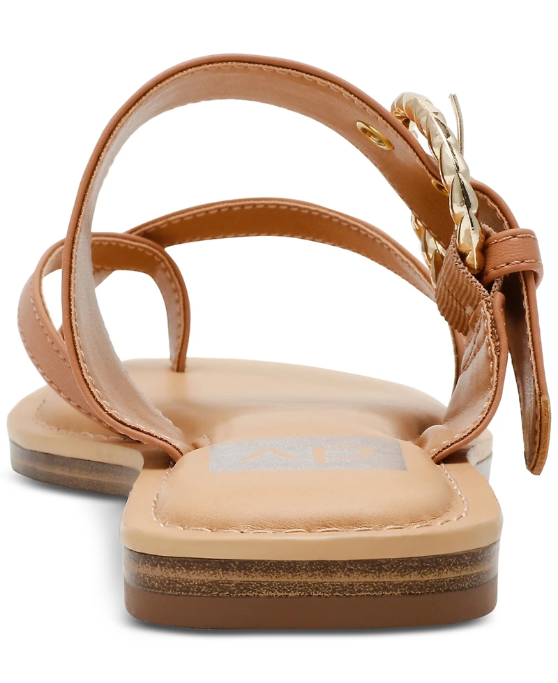Dv Dolce Vita Women's Joolz Buckle Slip-On Flat Sandals