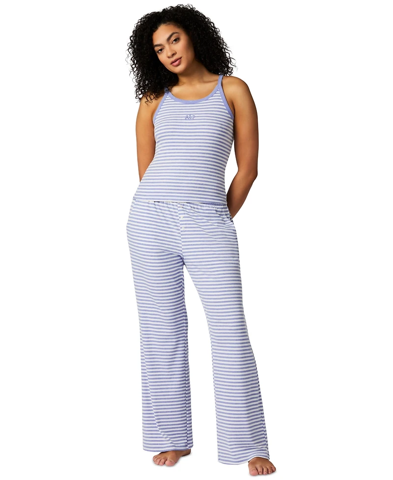 Gap Women's Striped Halter-Neck Sleeveless Pajama Top