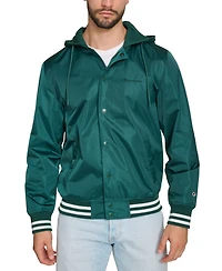 Champion Men's Jersey Hood Varsity Bomber Jacket