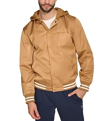 Champion Men's Jersey Hood Varsity Bomber Jacket