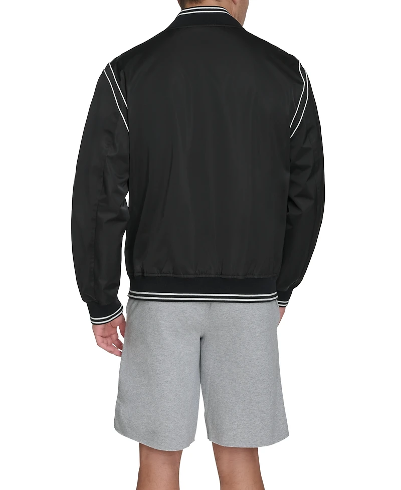 Champion Men's Varsity Stripe Bomber Jacket