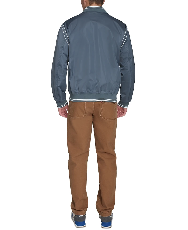 Champion Men's Varsity Stripe Bomber Jacket