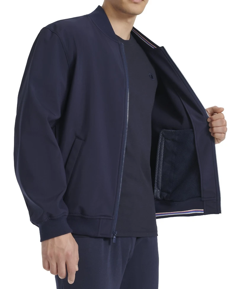 Champion Men's Logo Varsity Bomber Jacket