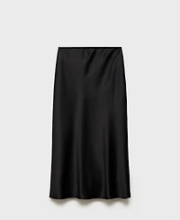 Mango Women's Midi Satin Skirt