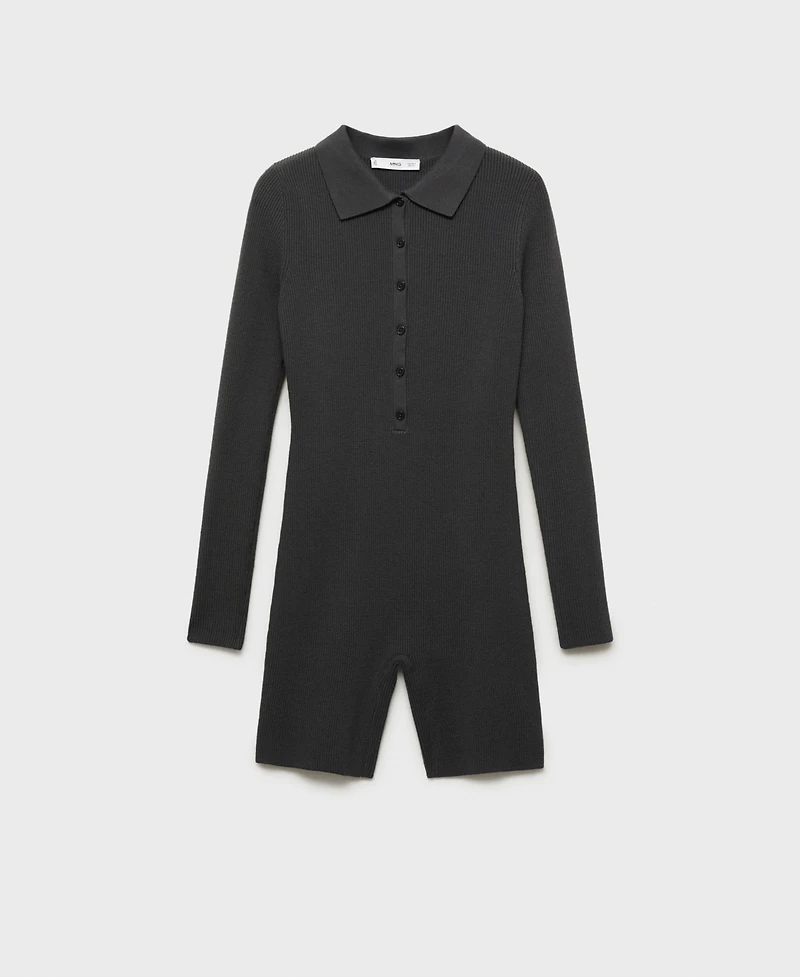 Mango Women's Polo Neck Romper