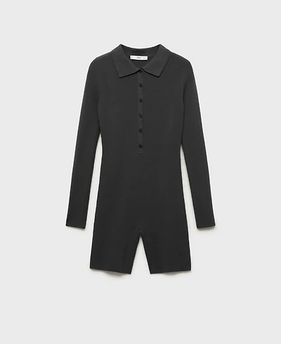 Mango Women's Polo Neck Romper