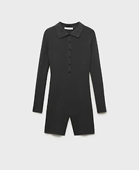 Mango Women's Polo Neck Romper