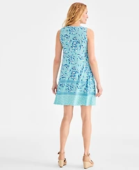 Style & Co Petite Printed Sleeveless Flip Flop Dress, Exclusively at Macy's