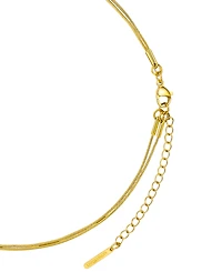 Unwritten x moda Sport Silver Tone Water Resistant Initial Layered Necklace