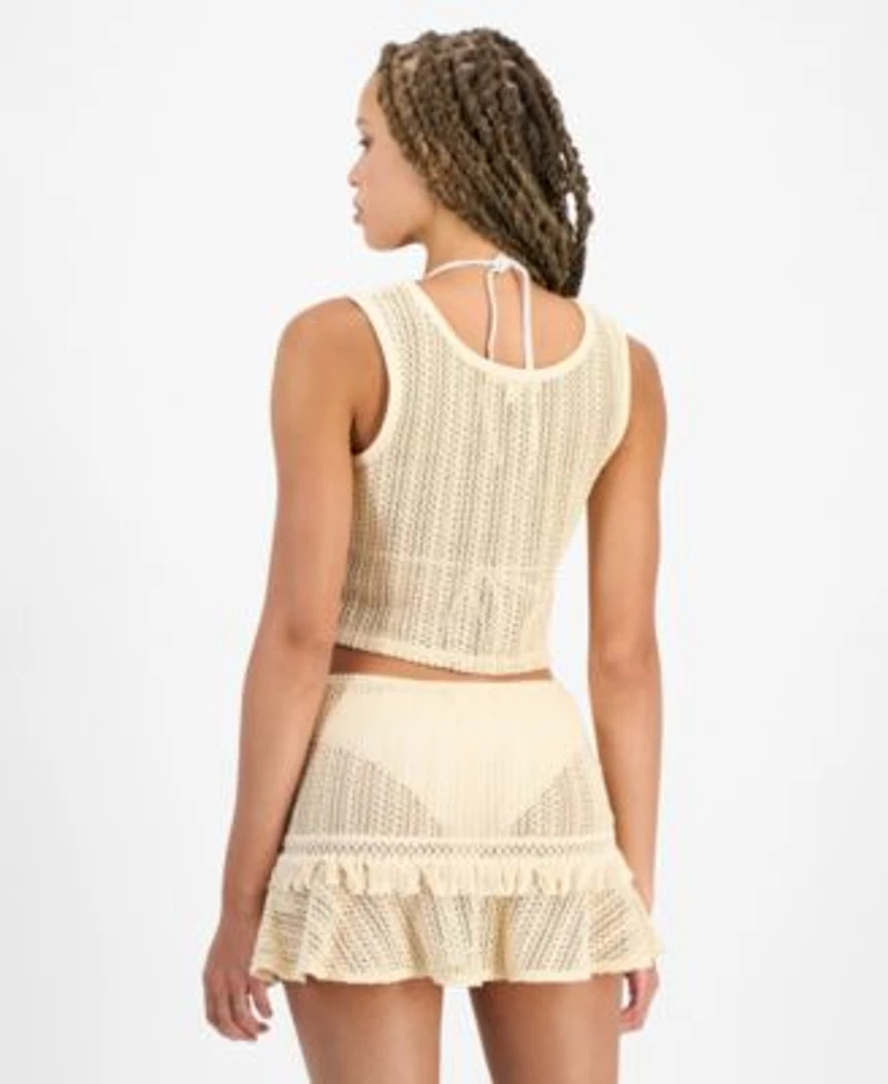 Miken Juniors Crochet Cover Up Tank Crochet Cover Up Skirt Exclusively At Macys