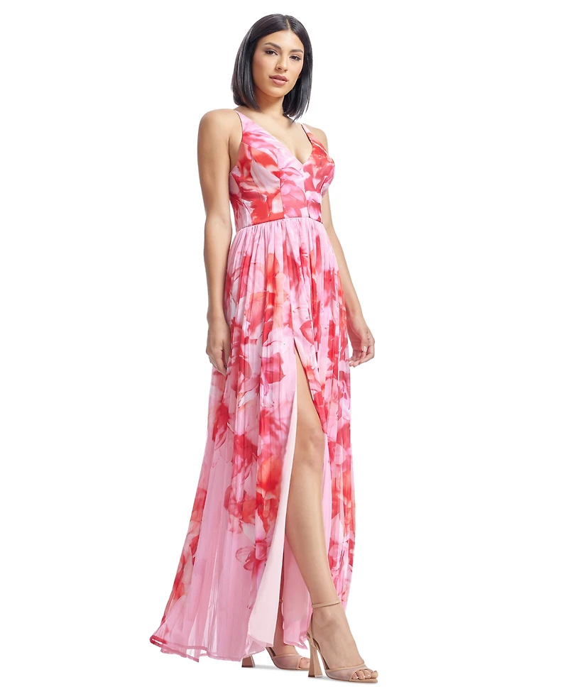 Dress the Population Women's Alyssa Floral-Print Gown