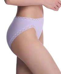 Natori Bliss Lace-Trim Cotton French-Cut Brief Underwear 152058