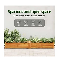 Garden Raised Bed Acacia Wood 78.7"x19.7"x9.8"