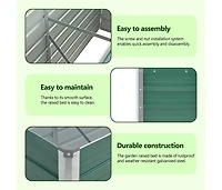 Garden Raised Bed Galvanized Steel 63"x15.7"x17.7" Green
