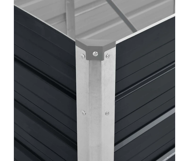 Garden Raised Bed Anthracite 94.5"x31.5"x30.3" Galvanized Steel