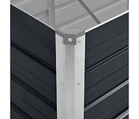 Garden Raised Bed Anthracite 94.5"x31.5"x30.3" Galvanized Steel