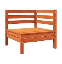 Patio Sofa Corner with Cushions Wax Brown Solid Wood Pine