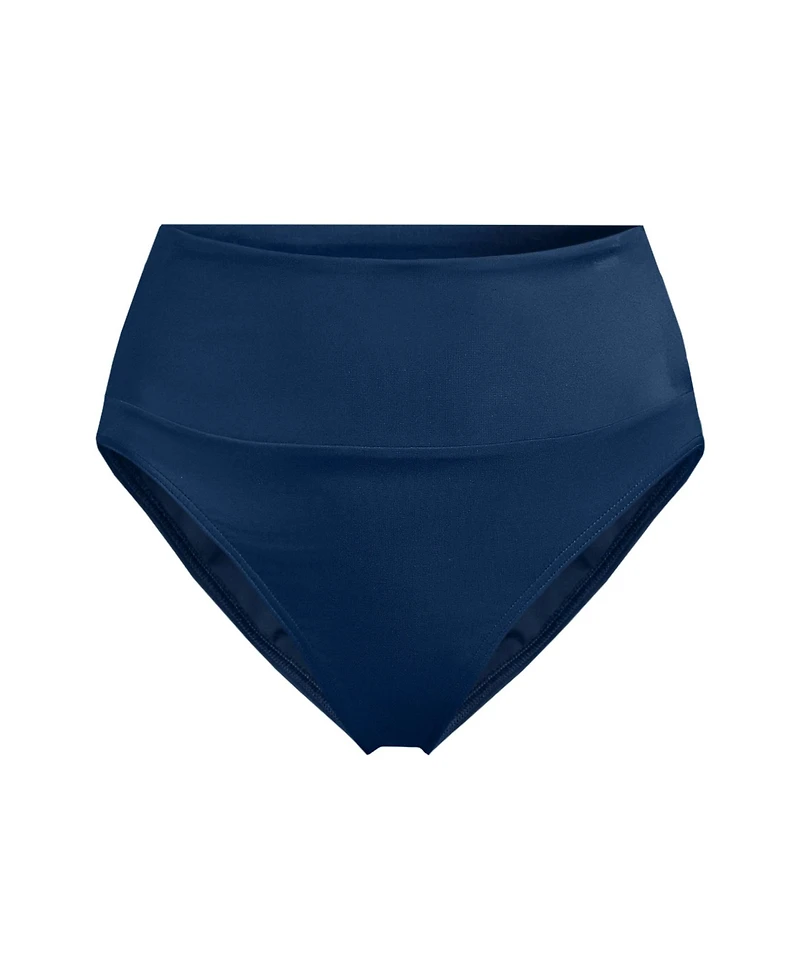 Lands' End Women's Tugless High Waisted Bikini Bottoms