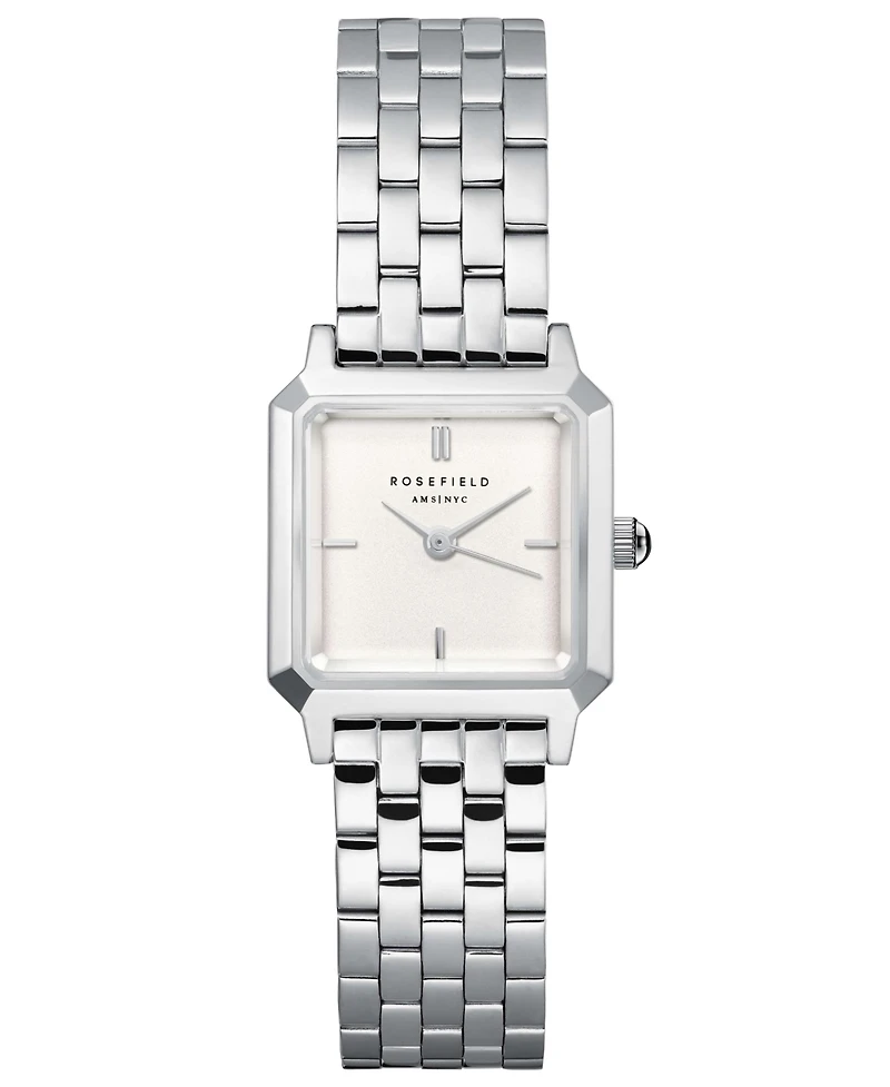 Rosefield Boxelle Women's Silver Tone Stainless Steel Bracelet Watch 19.5mm