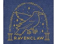 Harry Potter Men's Ravenclaw Crest Gold Line Art Navy Heather T-shirt-xxl