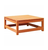 Patio Footstool Wax Brown 27.6"x27.6"x11.8" Solid Wood Pine