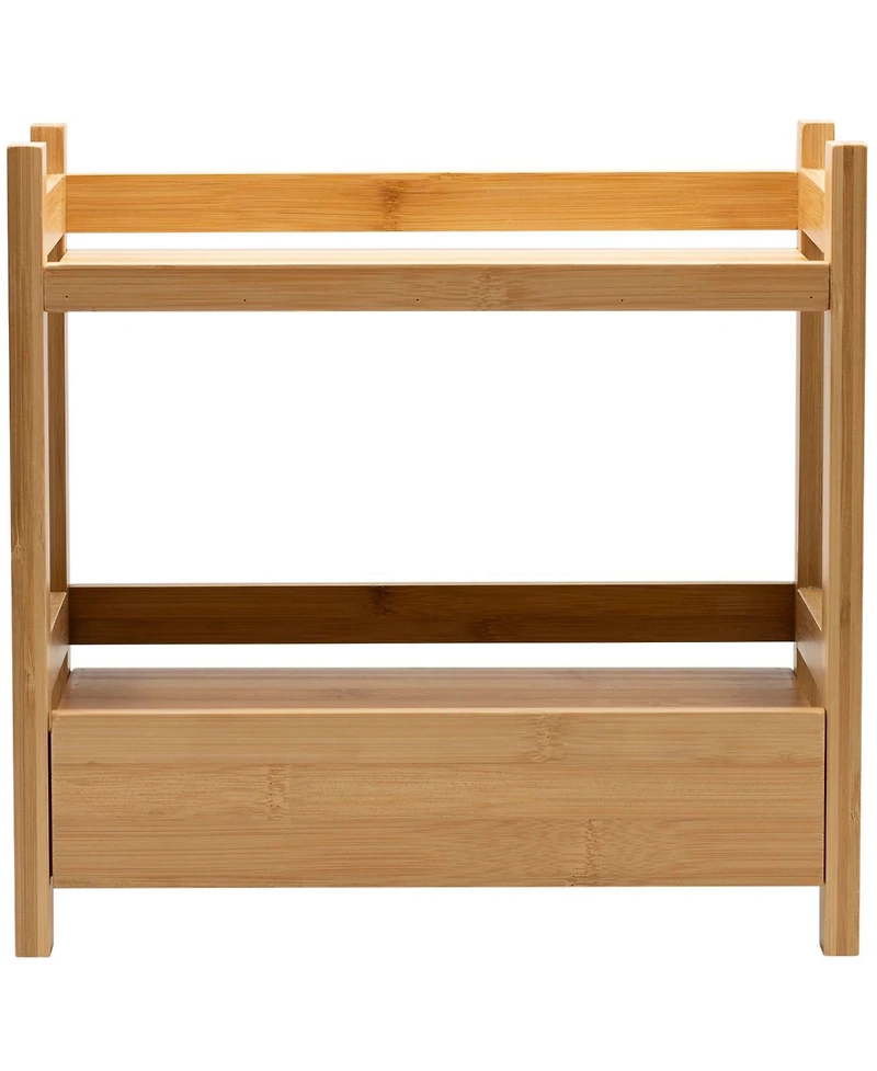 Sorbus 2-Tier Bamboo Kitchen Countertop Organizer - ideal for storage and display, stores your favorite spices, seasonings, and household items