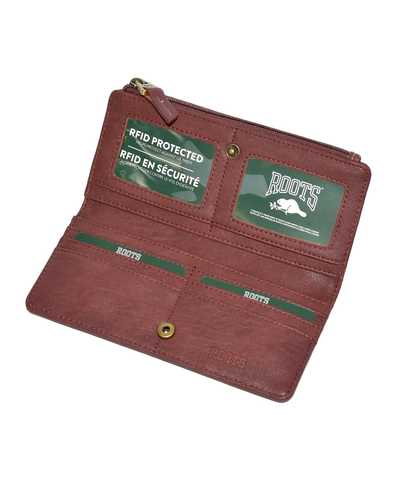 Slim Ladies Wallets With Top Zipper
