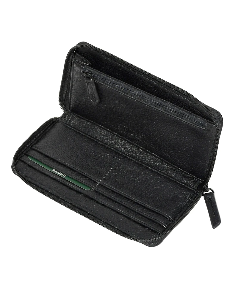 Slim Zipper Round Wallet