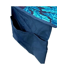 Outdoor Quilted Double Hammock with Pillow and Curved Metal Spreader Bars