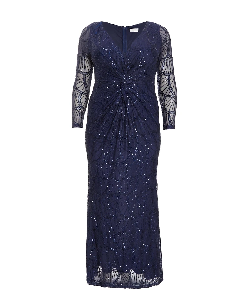 Quiz Women's Sequin Long Sleeve Maxi Dress