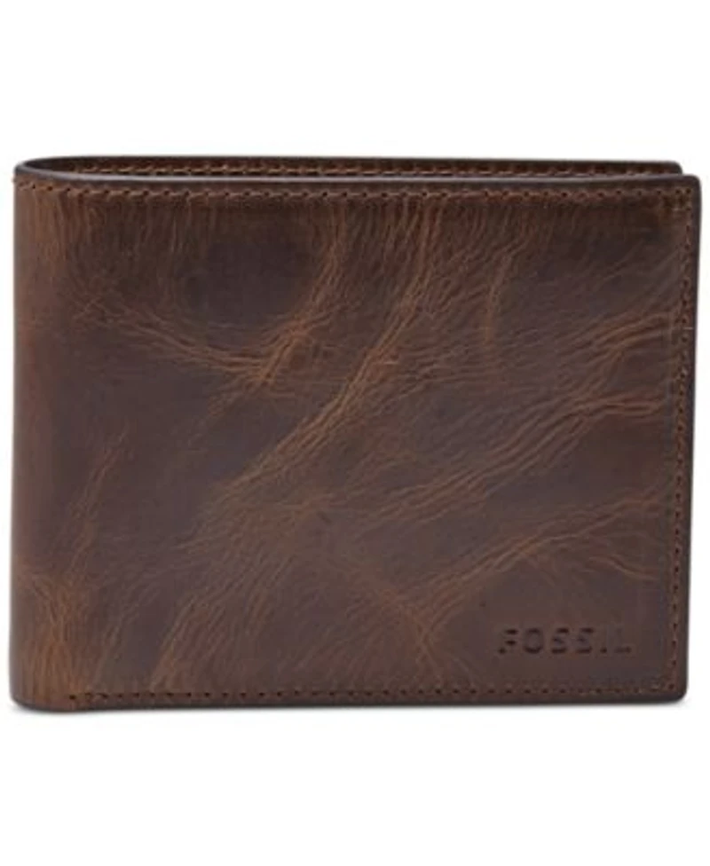Fossil Mens Leather Bifold Wallet Collection