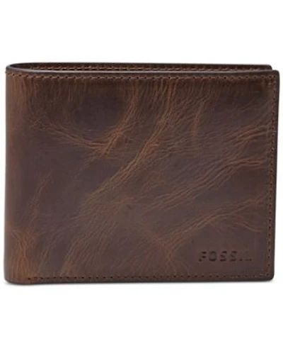 Fossil Mens Leather Bifold Wallet Collection