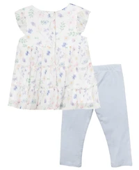 Rare Editions Baby Girls 2-Piece Power Mesh Dressy Top and Pant Set