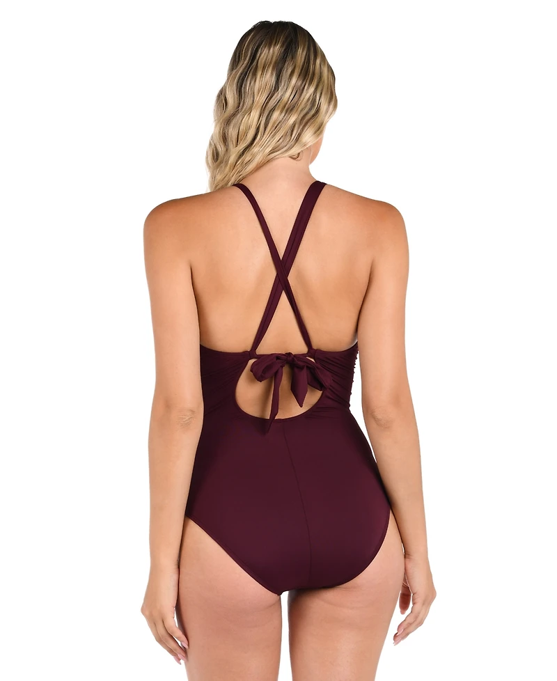La Blanca High Neck One-Piece Swimsuit