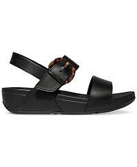 FitFlop Women's Lulu Resin Buckle Slingback Wedge Sandals
