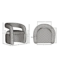 Manhattan Comfort Corvette Modern Velvet Upholstered Accent Chair