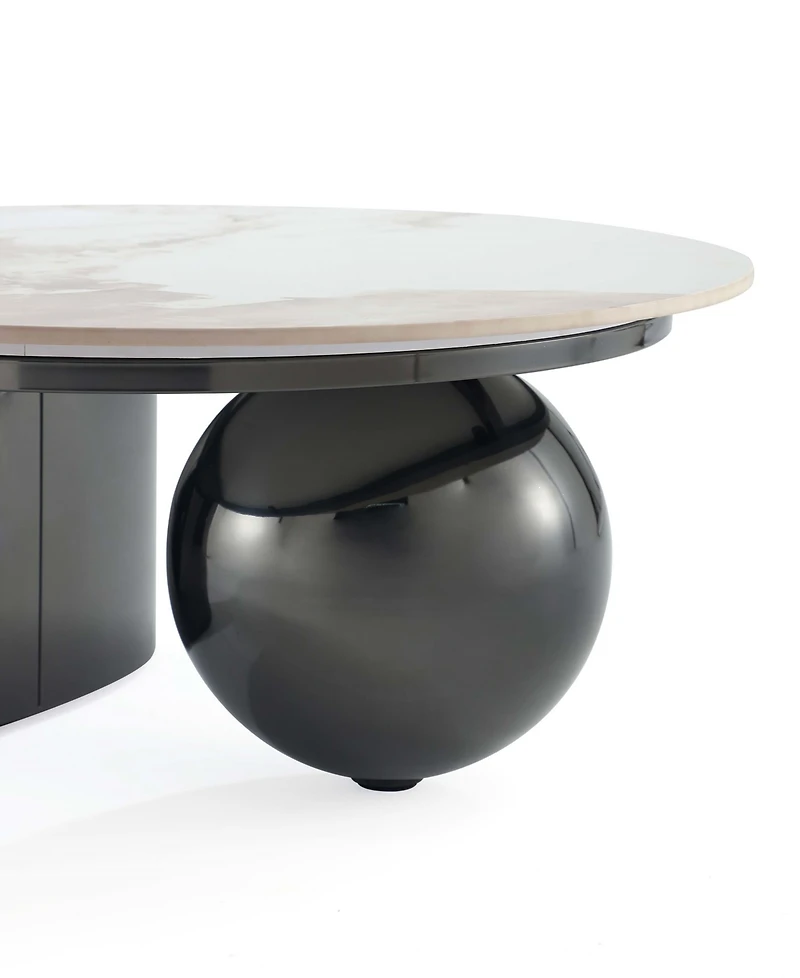 Manhattan Comfort Laurel 31.49" Modern Sintered Stone Top Coffee Table