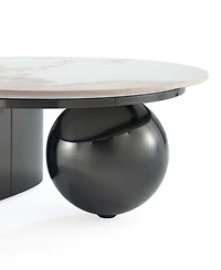 Manhattan Comfort Laurel 31.49" Modern Sintered Stone Top Coffee Table
