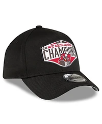 New Era Men's Black Tampa Bay Buccaneers 2024 Nfc South Division Champions Locker Room 9FORTY A-Frame Adjustable Hat