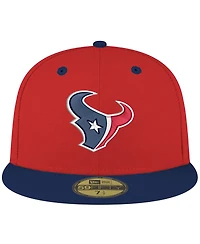 New Era Men's Red/Navy Houston Texans Flipside Two-Tone 59FIFTY Fitted Hat
